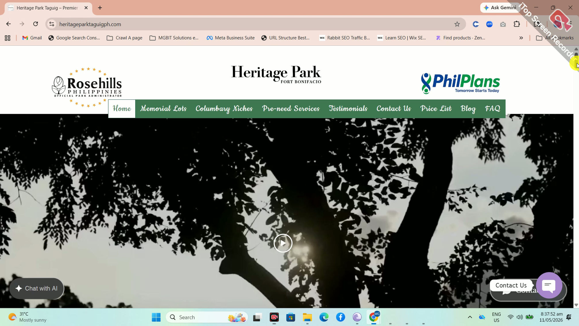 Heritage Park Video Screenshot